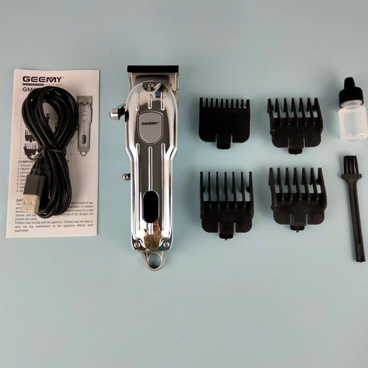 PACHET PROMOTIONAL !!! Masina de tuns cu acumulator, Geemy GM-6716, Accesorii incluse, Lame din titan + Aparat de tuns profesional Coba T01, accesorii incluse, 3W - CADOU !!!