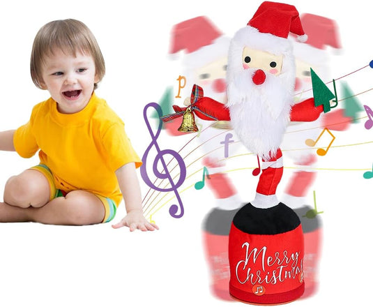 PACHET PROMOTIONAL !!! Jucarie Interactiva Ursuletul Cucu Bau + Mos Craciun Dansator canta si repeta ce aude - CADOU !!!