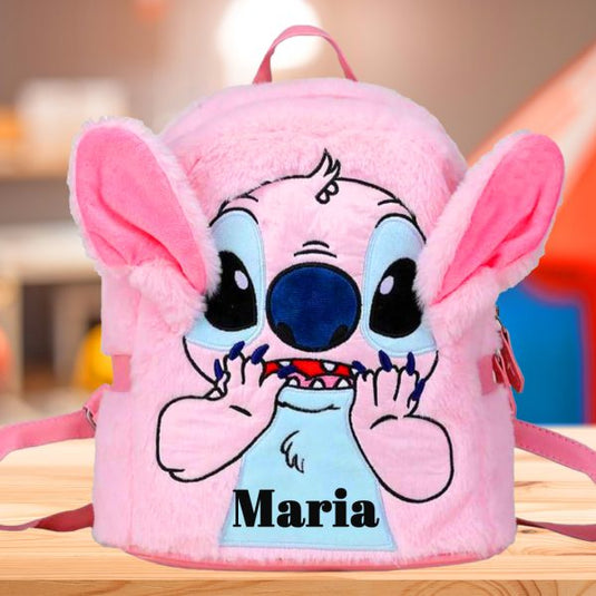 PACHET PROMO !!! Ghiozdan de Plus Stich + Tableta LED Magica cu Markere colorate + Laveta de sters + Jucarie de plus Stich - CADOU !!!