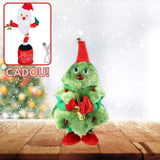 PACHET PROMOTIONAL !!! Jucarie interactiva, Brad de Craciun dansator + Mos Craciun Dansator canta si repeta ce aude - CADOU !!!