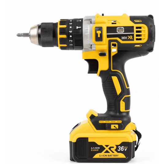 PACHET PROMOTIONAL !!! Trusa Bormasina cu percutie MDHL, 48V, 5Ah, 2 acumulatori, incarcator, 26 accesorii + Banda adeziva izolatoare din aluminiu, 5 cm x 5 m si O pereche manusi de lucru CADOU !!!