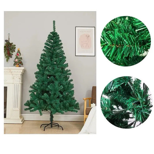 PACHET PROMOTIONAL !!! Brad Artificial verde, 150 CM + Instalatie liniara 100 LED-uri, 8 jocuri de lumini CADOU !!!