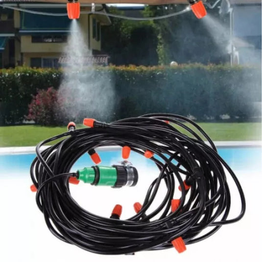 PACHET PROMOTIONAL !!! SET 6 Lampi Solare de Gradina cu Model , Tip Torta, 12 LED-uri, Efect Flacara, IP65 + Sistem de racire terasa cu vapori de apa 15 m - CADOU !!!