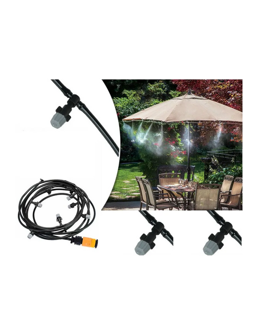 PACHET PROMOTIONAL !!! SET 6  Lampi Solare de Gradina cu Model , Tip Torta, 12 LED-uri, Efect Flacara, IP65 +  Sistem de racire terasa cu vapori de apa 15 m - CADOU !!!