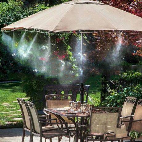 PACHET PROMOTIONAL !!! SET 6 Lampi Solare de Gradina cu Model , Tip Torta, 12 LED-uri, Efect Flacara, IP65 + Sistem de racire terasa cu vapori de apa 15 m - CADOU !!!