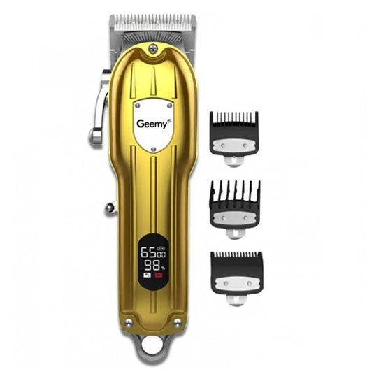 PACHET PROMOTIONAL !!! Masina de tuns cu acumulator, Geemy GM-6716, Accesorii incluse, Lame din titan + Aparat de tuns profesional Coba T01, accesorii incluse, 3W - CADOU !!!