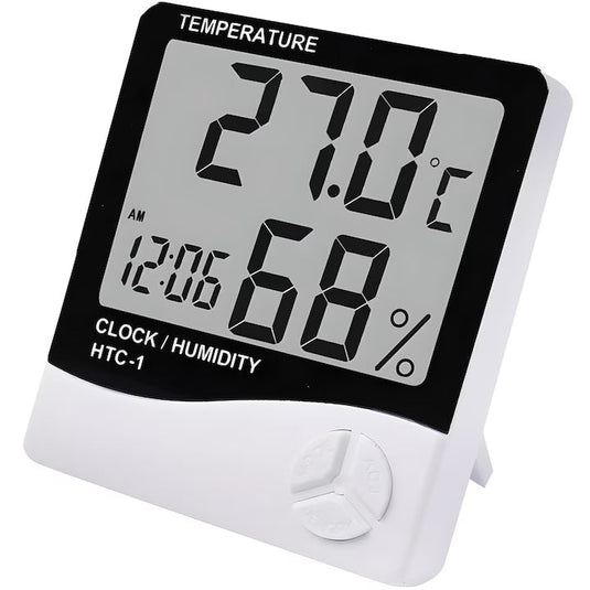 PACHET PROMOTIONAL !!! Tensiometru de incheietura automat cu ecran mare, electronic, pentru uz casnic + Ceas electronic de birou, cu ecran LCD ce indica temperatura si umiditatea CADOU !!!