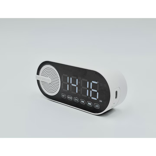 PACHET PROMOTIONAL !!! 1 + 1 GRATIS - Ceas Digital cu Boxa Bluetooth, Alarma, Slot de Card, Sunet Stereo, radio FM/AM Cu Acumulator