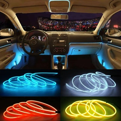 Banda neon LED pentru interiorul masinii