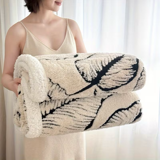PACHET PROMOTIONAL !!! Patura Cocolino Groasa cu Blanita Sherpa 200x230cm + Aparat masaj picioare tip covoras cu Incarcare USB pentru electrostimulare 19 niveluri intensitate - CADOU !!!
