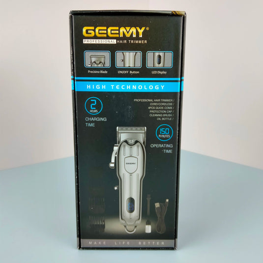 PACHET PROMOTIONAL !!! Masina de tuns cu acumulator, Geemy GM-6716, Accesorii incluse, Lame din titan + Aparat de tuns profesional Coba T01, accesorii incluse, 3W - CADOU !!!