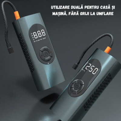 PACHET PROMOTIONAL - Compresor Auto Inteligent, 10 BAR/150PSI, LED si 4 Adaptoare + Creion auto marker pentru acoperirea zgarieturilor caroseriei auto si  Suport afisaj numar de telefon fixare parbriz   - CADOU !!!