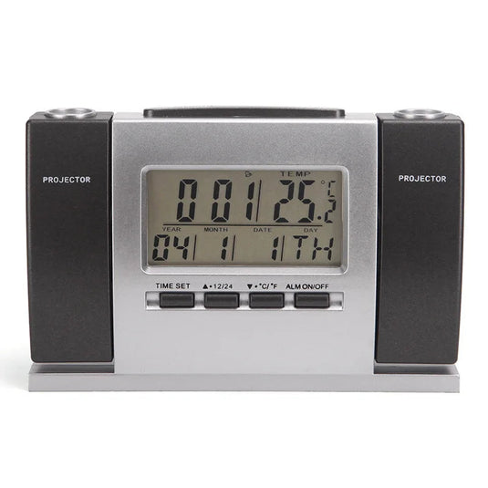 PACHET PROMO !!! 1 + 1 GRATIS, Ceas electronic de birou, proiectie pe perete, alarma, afisaj temperatura !!!
