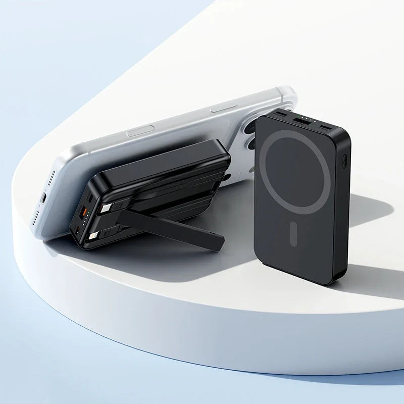 Acumulator magnetic 20.000 mAh + căști Bluetooth CADOU