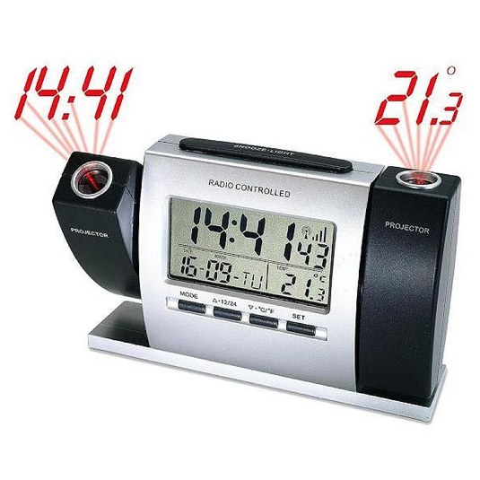 PACHET PROMO !!! 1 + 1 GRATIS, Ceas electronic de birou, proiectie pe perete, alarma, afisaj temperatura !!!