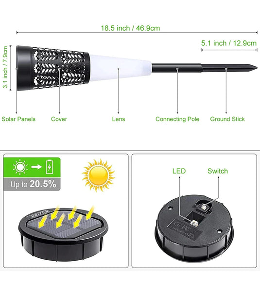 PACHET PROMOTIONAL !!! SET 5 + 1 GRATIS Lampa solara de gradina cu lumina alba si RGB !!!