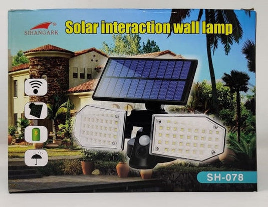PACHET PROMOTIONAL - 1 + 1 GRATIS !!! Lampa solara cu senzor de miscare 78 x LED, 600LM , 120 grade SH-078