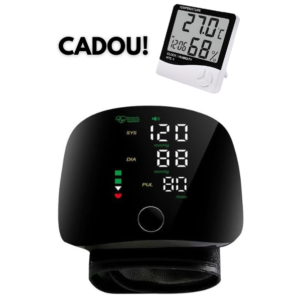 Tensiometru de încheietură + ceas cu termometru CADOU