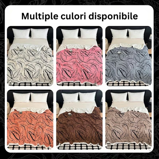 PACHET PROMOTIONAL !!! Patura Cocolino Groasa cu Blanita Sherpa 200x230cm + Aparat masaj picioare tip covoras cu Incarcare USB pentru electrostimulare 19 niveluri intensitate - CADOU !!!