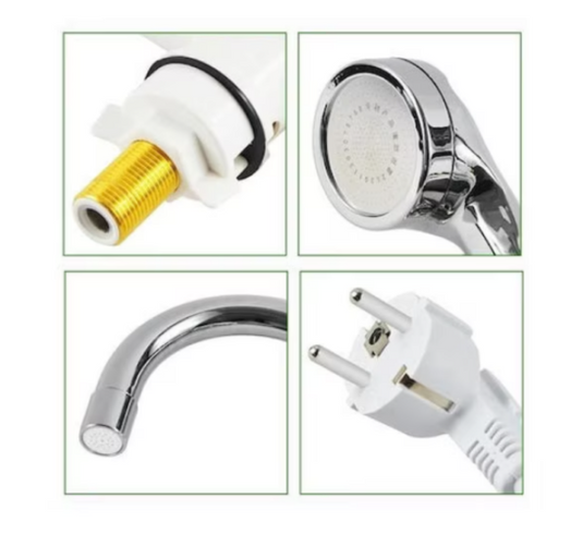 PACHET PROMOTIONAL !!! Robinet electric cu incalzire instanta si prindere pe chiuveta + dus + 1 Prosop din bumbac de corp  - CADOU !!!