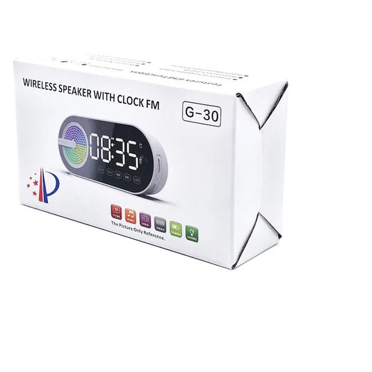 PACHET PROMOTIONAL !!! 1 + 1 GRATIS - Ceas Digital cu Boxa Bluetooth, Alarma, Slot de Card, Sunet Stereo, radio FM/AM Cu Acumulator
