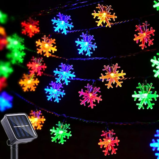 PACHET PROMOTIONAL !!! 2 + 1 GRATIS !!! Instalatie solara 3m cu 30 fulgi LED-multicolor