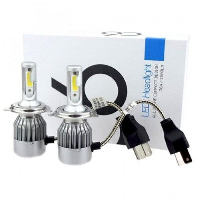 PACHET PROMOTIONAL !!! Compresor auto pentru SUV, camion, microbuz + Set 2 Becuri Auto Led C6 (H4, H7) 6000K cu 2 faze si Creion auto marker pentru acoperirea zgarieturilor caroseriei auto  - CADOU !!!