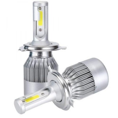 PACHET PROMOTIONAL !!! Compresor auto pentru SUV, camion, microbuz + Set 2 Becuri Auto Led C6 (H4, H7) 6000K cu 2 faze si Creion auto marker pentru acoperirea zgarieturilor caroseriei auto  - CADOU !!!
