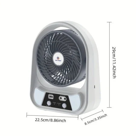Ventilator solar cu lanternă + lanternă frontală cu senzor de mișcare (350lm, rezistent la apă) – Cadou gratuit