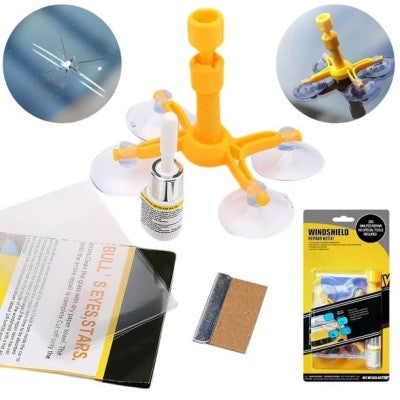 PACHET PROMOTIONAL Kit reparatie parbriz + solutie de indepartat zgarieturile auto 200 ml + CADOU marker pentru acoperirea zgarieturilor !!!